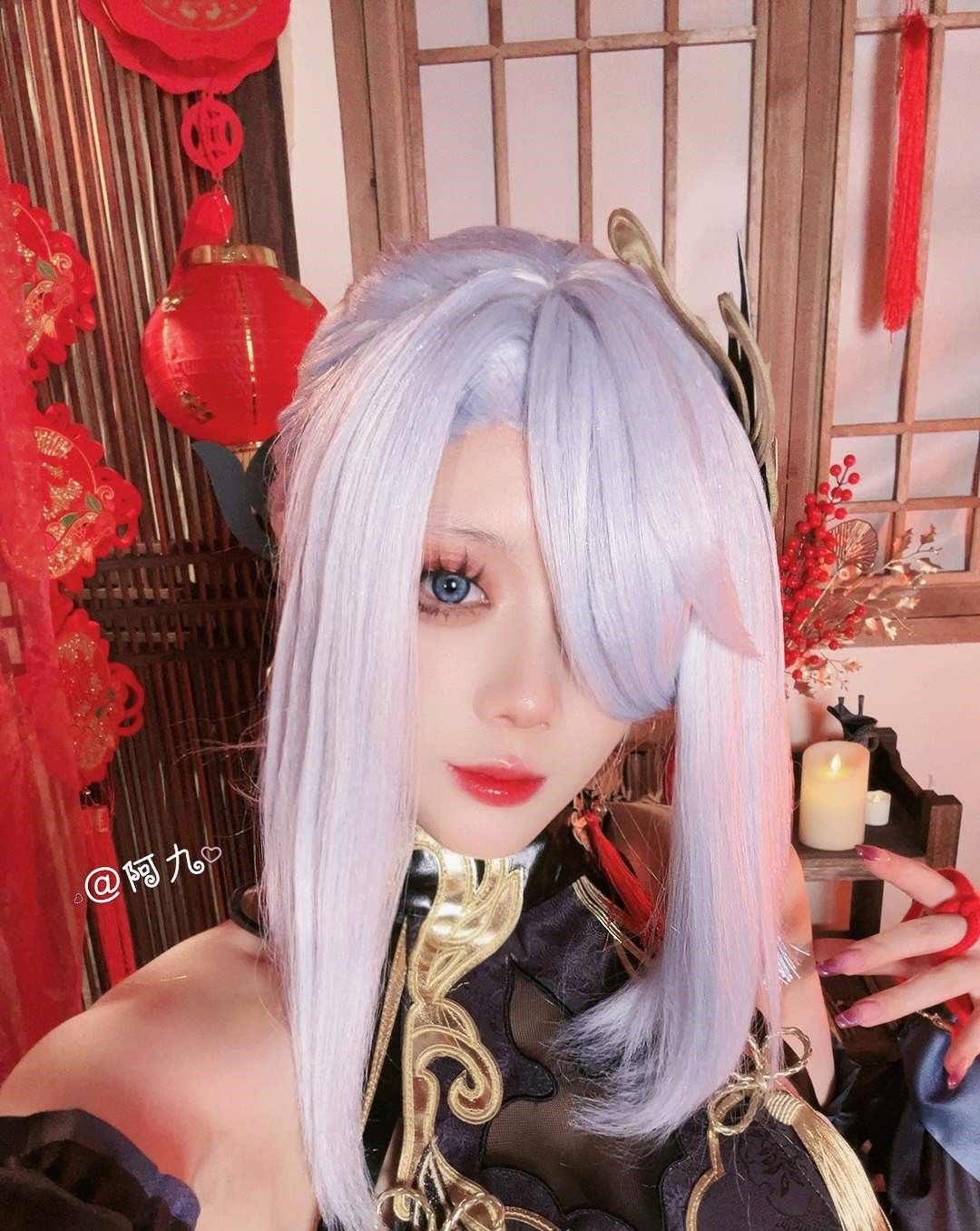 九言 - 申鹤冷花幽露旗袍